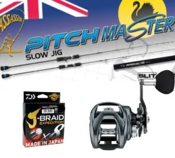TackleWest Flies|Boat/Jigging Rod And Reel Combos>Assissin Pitchmaster Deepwater Vibing combo