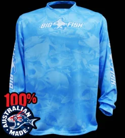 Bigfish Long Sleeve Shirts Mens|Flies>Aus CAMO LIGHT BLUE Long Sleeve