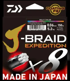 Daiwa Flies|Fishing Lines>J Braid Expedition X8 150m Orange