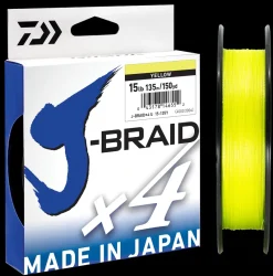 Daiwa Flies|Fishing Lines>J Braid X4 135m Yellow