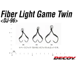 Decoy Assist Hooks|Flies>DJ-96 Fiber Light Game Twin Assist