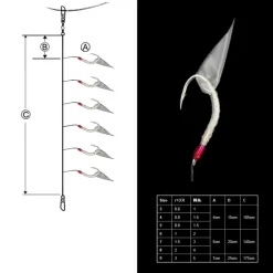 Gamakatsu Bait/sabiki Rigs|Flies>S150 Sabiki Rig Keimura Pearl Skin
