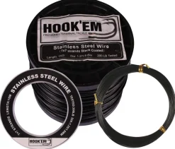 Hookem Flies|Wire Traces>Wire 49 Strand Black Coated