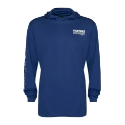 Nomad Long Sleeve Shirts Mens|Flies>Design Hooded Tech Shirt Wayfarer Marine