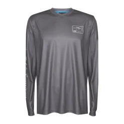 Nomad Long Sleeve Shirts Mens|Flies>Design Tech Shirt Tackle Box Graphite