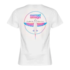 Women Nomad Short Sleeve Shirts Womens|Flies>Design Tee Womens Flyer White