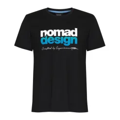 Nomad Short Sleeve Shirts Mens|Flies>Design T/S Logo Aqua Fade Black