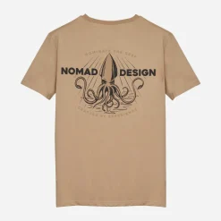 Nomad Short Sleeve Shirts Mens|Flies>Design T-Shirt Squidtrex Tan