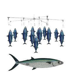TackleWest Teasers|Teasers>OTS 24in Titanium Collapsible Dredge Bar Scad Flaps