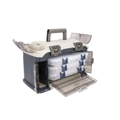 Plano Tackle Boxes And Trays|Flies>728001 Angled System Tackle Box 3600 Blue/Silver
