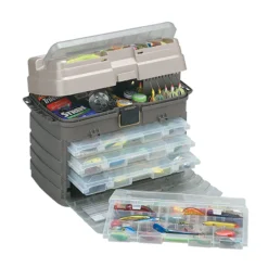 Plano Tackle Boxes And Trays|Flies>Guide Series 137401 Stowaway Rack System Tackle Box Graphite/Sandstone