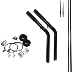 Reelax Boat Outriggers|Flies>Drop In Outrigger 3m Glass Poles Kit Black