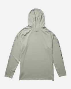 Salty Crew Long Sleeve Shirts Mens|Flies>Alpha Flag Perforated HD W/Mask Gray