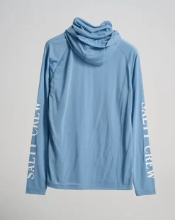 Salty Crew Long Sleeve Shirts Mens|Flies>Alpha Flag Pinnacle Mask Marine Blue