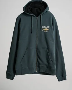 Salty Crew Jackets And Jumpers|Flies>Angler Sherpa Zip Hoodie Coal Black