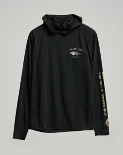 Salty Crew Long Sleeve Shirts Mens|Flies>Big Blue Hooded Sunshirt Mens Black