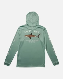 Salty Crew Long Sleeve Shirts Mens|Flies>Bruce Hood Sunshirt Mackerel