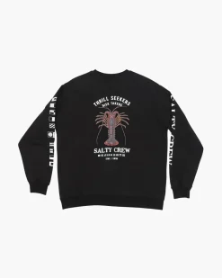 Salty Crew Jackets And Jumpers|Flies>Buggin Out Crew Fleece Jumper Black