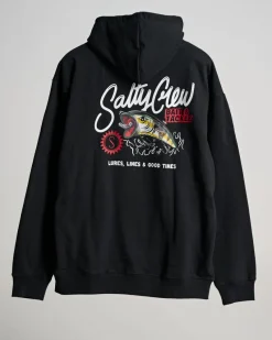 Salty Crew Jackets And Jumpers|Flies>Cast Off Hoodie Black