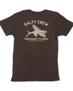 Salty Crew Short Sleeve Shirts Mens|Flies>Frequent Flyer Prem SS Tee Black