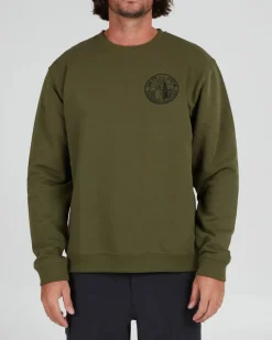 Salty Crew Jackets And Jumpers|Flies>In Fishing We Trust Crew Fleece Army