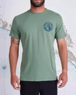 Salty Crew Short Sleeve Shirts Mens|Flies>In Fishing We Trust Premium SS Tee Sage