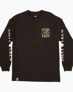 Salty Crew Long Sleeve Shirts Mens|Flies>Ink Slinger LS Tee Black