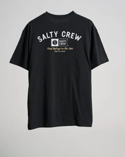 Salty Crew Short Sleeve Shirts Mens|Flies>Interclub Premium Tee Black
