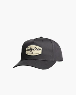 Salty Crew Hats And Headwear|Flies>Labelled 5 Panel Cap Black