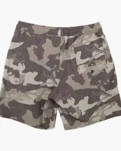 Salty Crew Shorts, Pants And Waders|Flies>Lowtide Elastic Boardshort Camo Tan