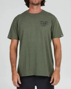 Salty Crew Short Sleeve Shirts Mens|Flies>Market SS Tee Forest Heather