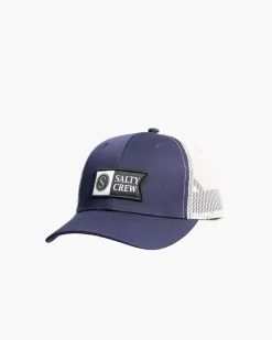 Salty Crew Hats And Headwear|Flies>Pinnacle 2 Retro Trucker Navy/Bone