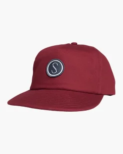 Salty Crew Hats And Headwear|Flies>S Hook 5 Panel Unstructd Hat Mahogany