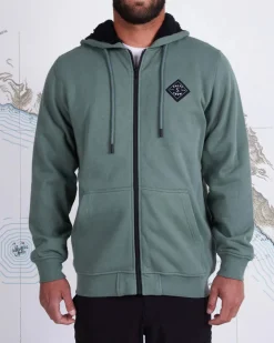 Salty Crew Jackets And Jumpers|Flies>Shelter Sherpa Fleece Fatigue Green