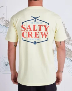 Salty Crew Short Sleeve Shirts Mens|Flies>Skipjack Premium SS Tee Banana