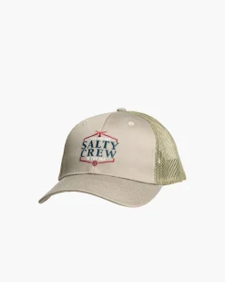 Salty Crew Hats And Headwear|Flies>Skipjack Retro Trucker Kelp Green
