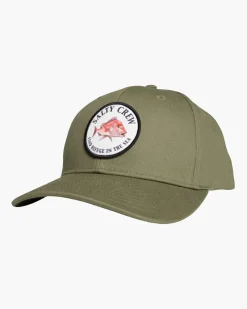 Salty Crew Hats And Headwear|Flies>Snap Attack 6 Panel Cap Military