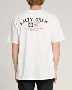 Salty Crew Short Sleeve Shirts Mens|Flies>Surf Club Premium Tee White