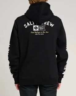 Salty Crew Jackets And Jumpers|Flies>Surf Club Zip Hoodie Black