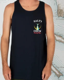 Salty Crew Short Sleeve Shirts Mens|Flies>Tailed Tank Navy