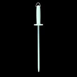 Sicut Sharpeners|Flies>Sharpening Steel 12inch Medium Cut White Handle