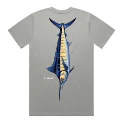 Simms Short Sleeve Shirts Mens|Flies>Artist Tee Blue Marlin Fish it Well