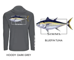 Simms Long Sleeve Shirts Mens|Flies>Graphic Solartech Hoody Bluefin Tuna