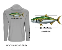 Simms Long Sleeve Shirts Mens|Flies>Graphic Solartech Hoody Kingfish