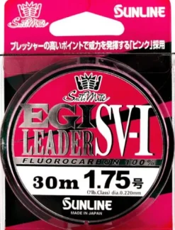 Sunline Flies|Fishing Lines>Egi Pink SV-1 Fluorocarbon Leader 30m