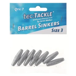Tec Tackle Sinkers|Flies>Tectackle Barrel Sinker