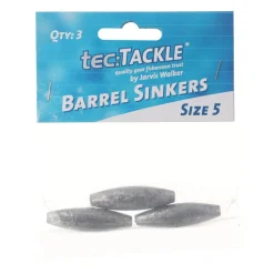 Tec Tackle Sinkers|Flies>Tectackle Barrel Sinker